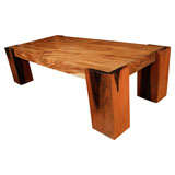 Art Deco Molave Coffee Table with Ebony wood legs